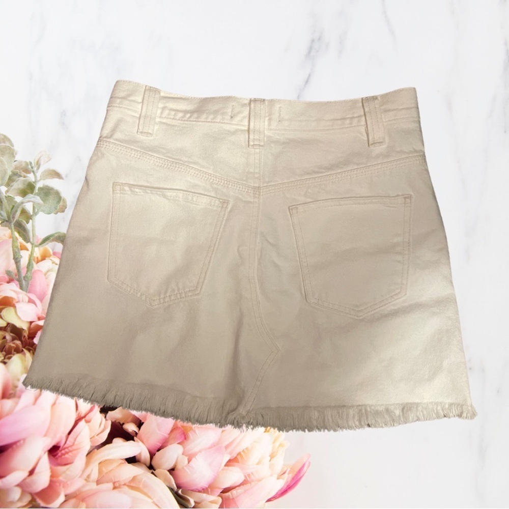 NWT Cream Denim Free People Skirt Sz 26 - Picture 4 of 12
